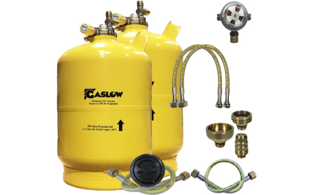 Gaslow LPG Doppelzylinder Kit Mit Einfüllstutzen 6 Kg Und 11 Kg 2 Gaslow LPG Doppelzylinder Kit Mit Einfüllstutzen 6 Kg Und 11 Kg